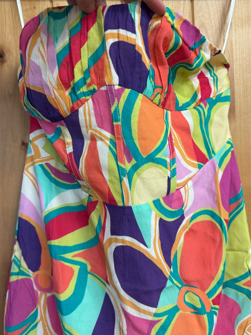 Vibrant Multicolor Strapless Dress